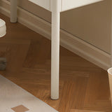 White Rectangular Sintered Stone Desk with Drawers Image - 11