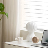 White Rectangular Sintered Stone Desk with Drawers Image - 5