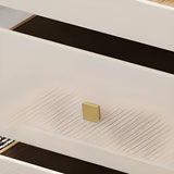 White Rectangular Standard Stone Writing Desk Image - 8