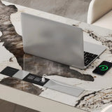 White Rectangular Standard Stone Writing Desk Image - 9