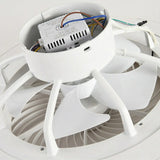 White Round Bladeless Modern Ceiling Fan with LED Light Image - 12