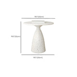 White Round Metal Cylinder Pedestal Base Single Table Image - 12