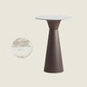 White Round Metal Medium Bar Table for Elegant Spaces Image - 5