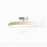 White Round Semi-Flush Mount Ceiling Light Bedroom Image - 9