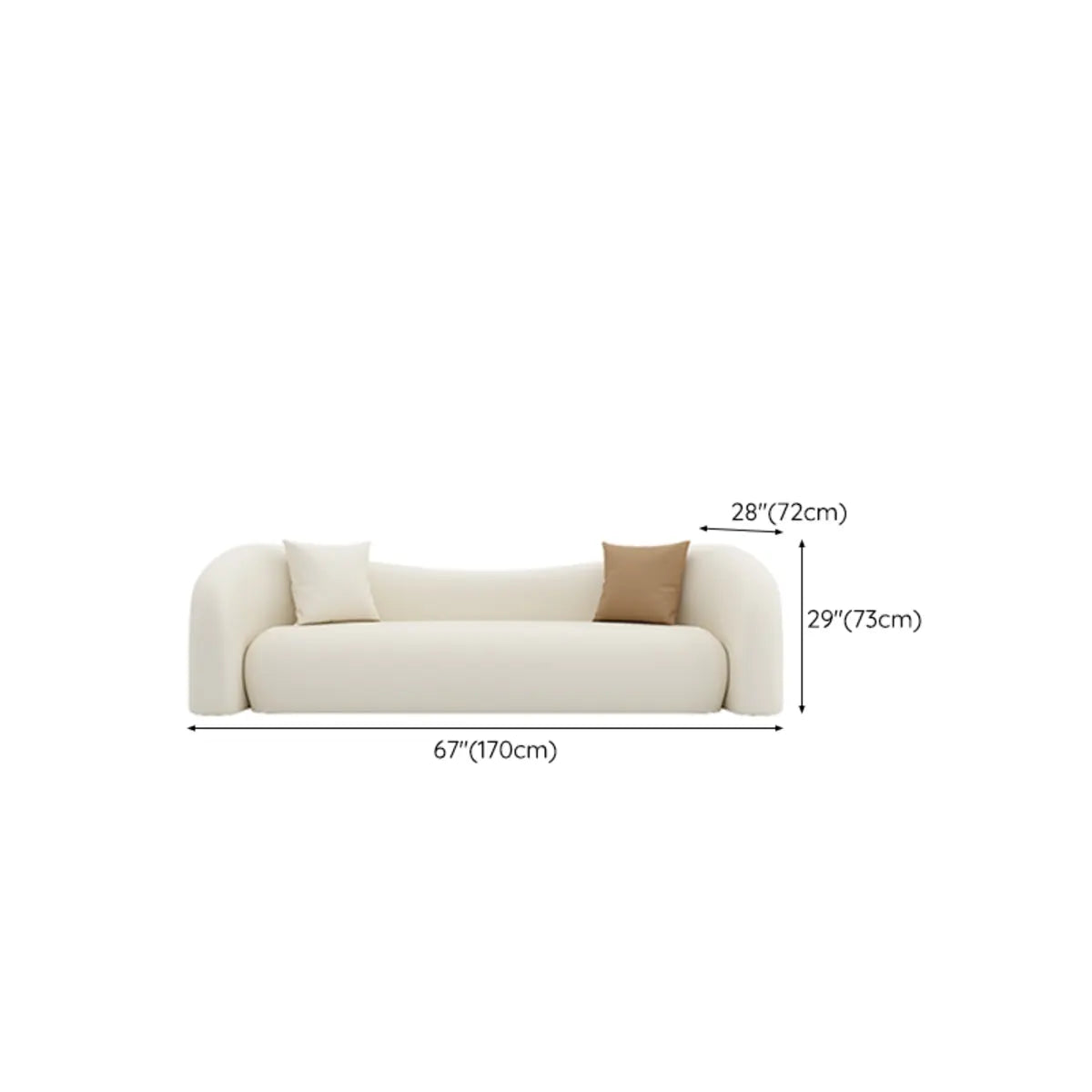 White Scratch Resistant Faux Leather Tight Back Sofa Image - 16