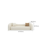 White Scratch Resistant Faux Leather Tight Back Sofa Image - 16