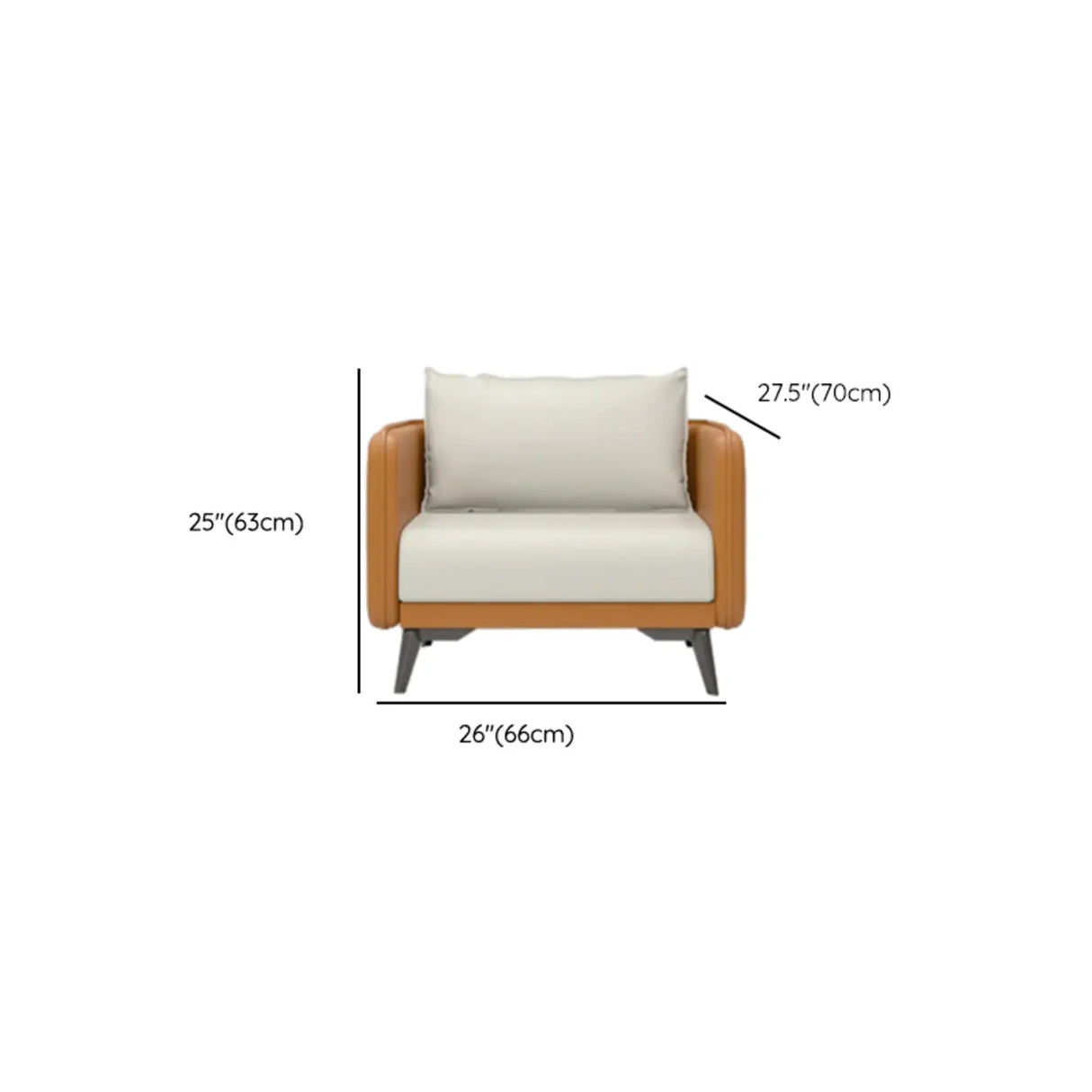 White Scratch Resistant Leather Upholstered Back Sofa 