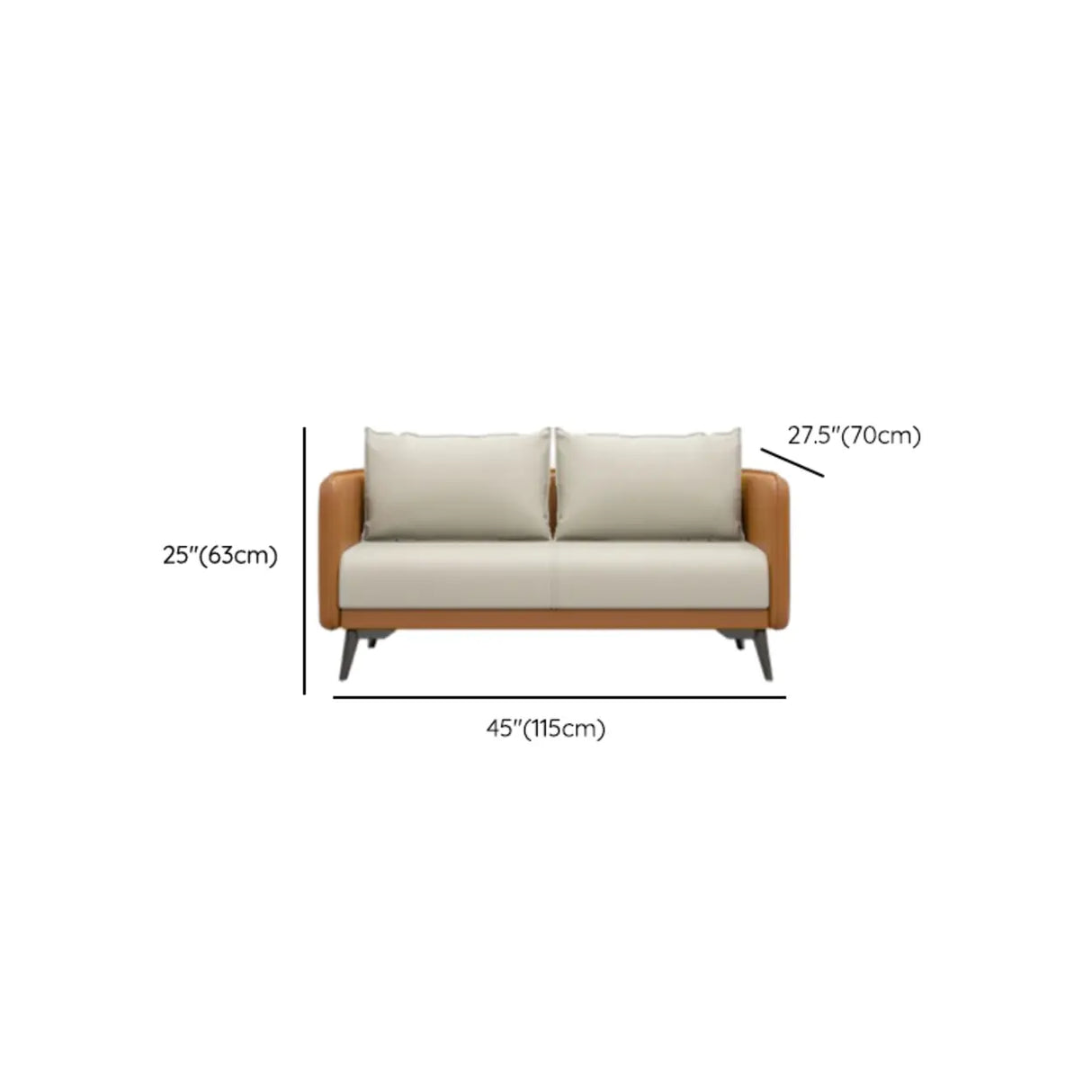 White Scratch Resistant Leather Upholstered Back Sofa Image - 25