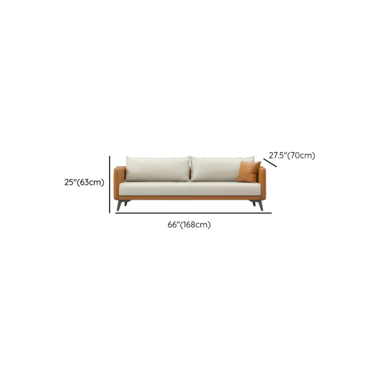 White Scratch Resistant Leather Upholstered Back Sofa Image - 26
