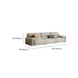 White Scratch Resistant Leather Wood Frame 3-Seats Sofa Image - 14