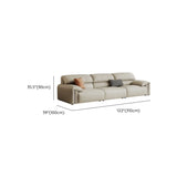 White Scratch Resistant Leather Wood Frame 3-Seats Sofa Image - 15