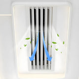 White Simple Dimming Bladeless Ceiling Fan with Light Image - 11