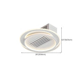 White Simple Dimming Bladeless Ceiling Fan with Light Image - 16