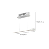 White Simple Dimming Bladeless Ceiling Fan with Light Image - 17