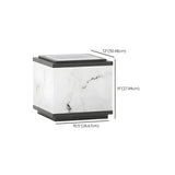 White Simple Rectangular Glass Outdoor Table lamp Image - 28