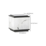 White Simple Rectangular Glass Outdoor Table lamp Image - 29