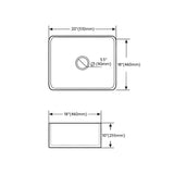 White Sound Dampening Rectangular Quartz Apron Sink Image - 19