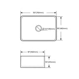 White Sound Dampening Rectangular Quartz Apron Sink Image - 22