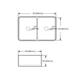 White Sound Dampening Rectangular Quartz Apron Sink Image - 24
