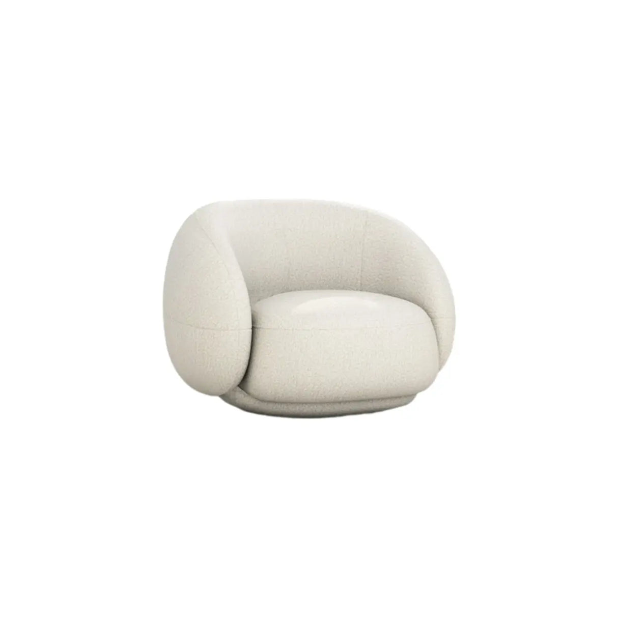 White Stain Resistant Sherpa Tight Back Curved Sofa Image - 10