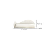 White Stain Resistant Sherpa Tight Back Curved Sofa #size