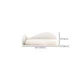 White Stain Resistant Sherpa Tight Back Curved Sofa Image - 12
