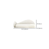 White Stain Resistant Sherpa Tight Back Curved Sofa Image - 13