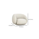 White Stain Resistant Sherpa Tight Back Curved Sofa Image - 14
