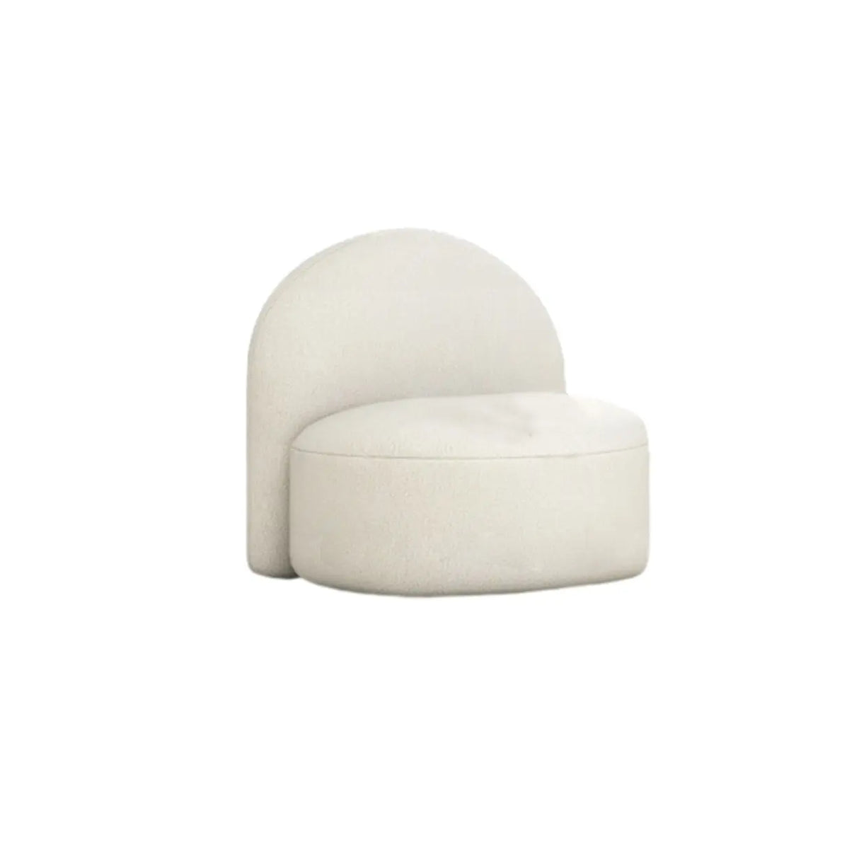 White Stain Resistant Sherpa Tight Back Curved Sofa Image - 5