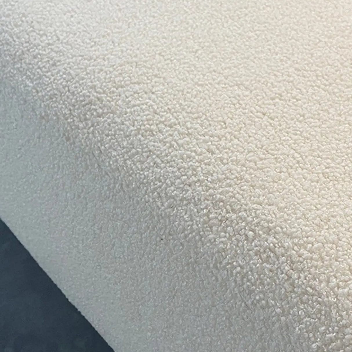White Stain Resistant Sherpa Tight Back Curved Sofa Image - 7