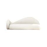 White Stain Resistant Sherpa Tight Back Curved Sofa Image - 9