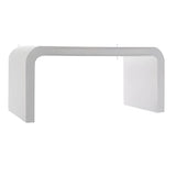 White Standard Curve Wooden Desk Shell with Drawers Image - 2