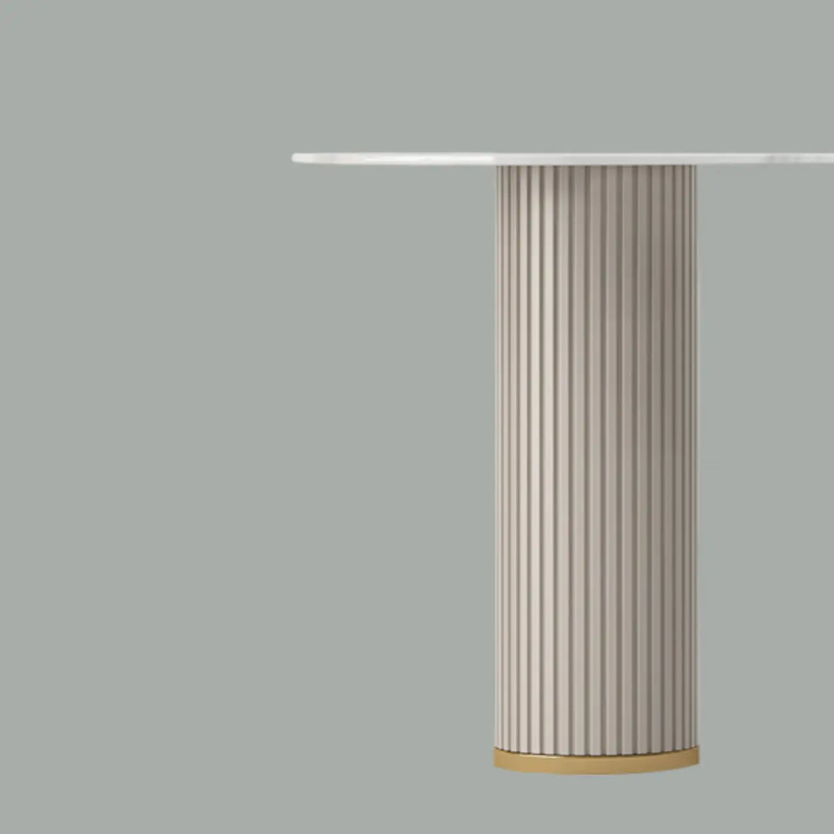 White Standard Free From Pedestal Stone Writing Desk Image - 4