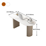 White Standard Free From Sintered Stone Writing Desk #size