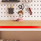 White Standard Wood Computer Desk with Shelf and Hunch Image - 6