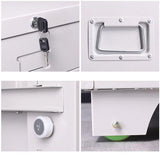 White Steel Lateral Lockable Filing Cabinet with Wheels Image - 3