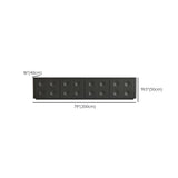 White Stone Rectangle Shelves Cabinet Long TV Stand #size