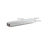White Stone Rectangular Enclosed Storage TV Stand Image - 10
