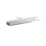 White Stone Rectangular Enclosed Storage TV Stand Image - 11