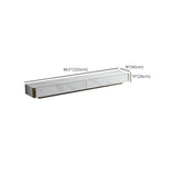 White Stone Rectangular Enclosed Storage TV Stand Image - 12