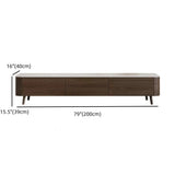 White Stone Top Drawers TV Stand with Cable Management Image#size