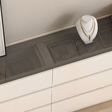 White Storage Pedestal Entrance Console Table with Drawer Image - 10