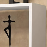 White Stylish Alloy Open Etagere Display Bookshelf Image - 10