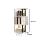 White Stylish Alloy Open Etagere Display Bookshelf #size
