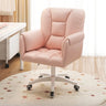 White Swivel Nylon Padded Faux Leather Casters Office Chair Image - 10