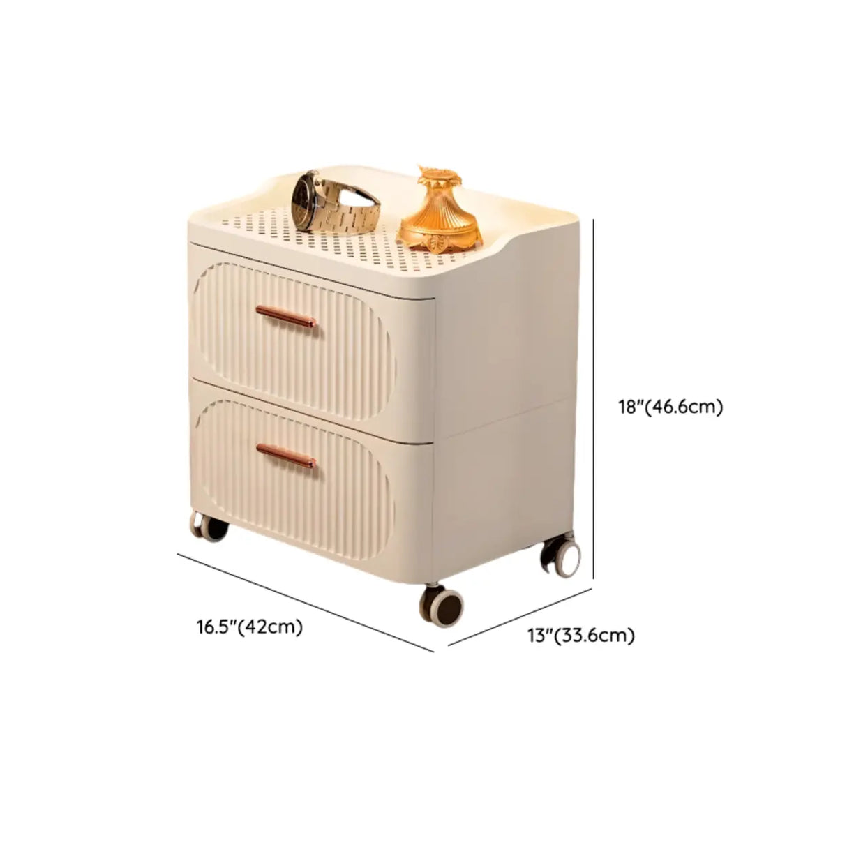 White Tip Resistant Drawers Storage Narrow Nightstand 