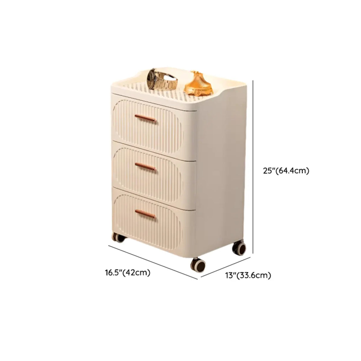 White Tip Resistant Drawers Storage Narrow Nightstand Image - 16
