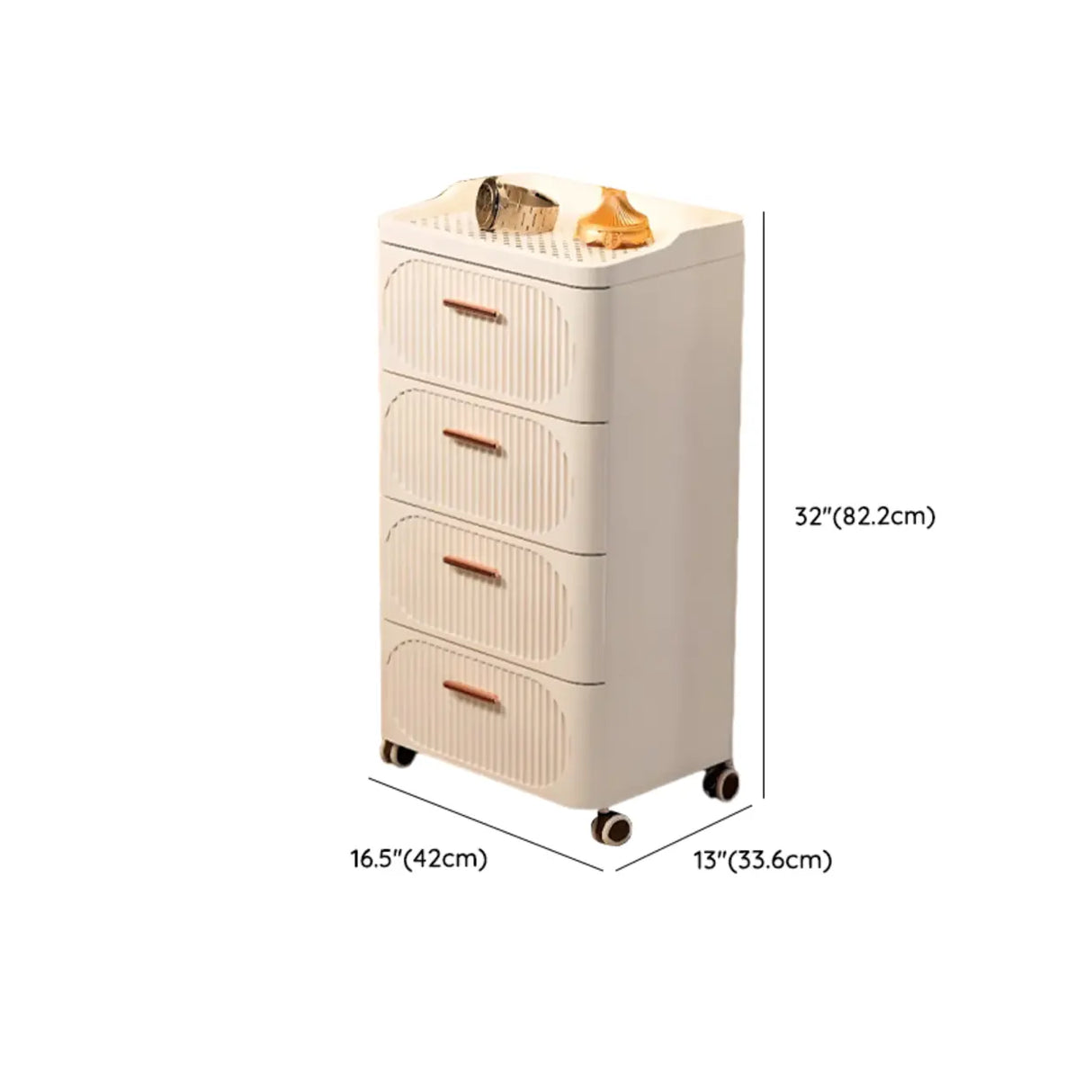 White Tip Resistant Drawers Storage Narrow Nightstand Image - 17