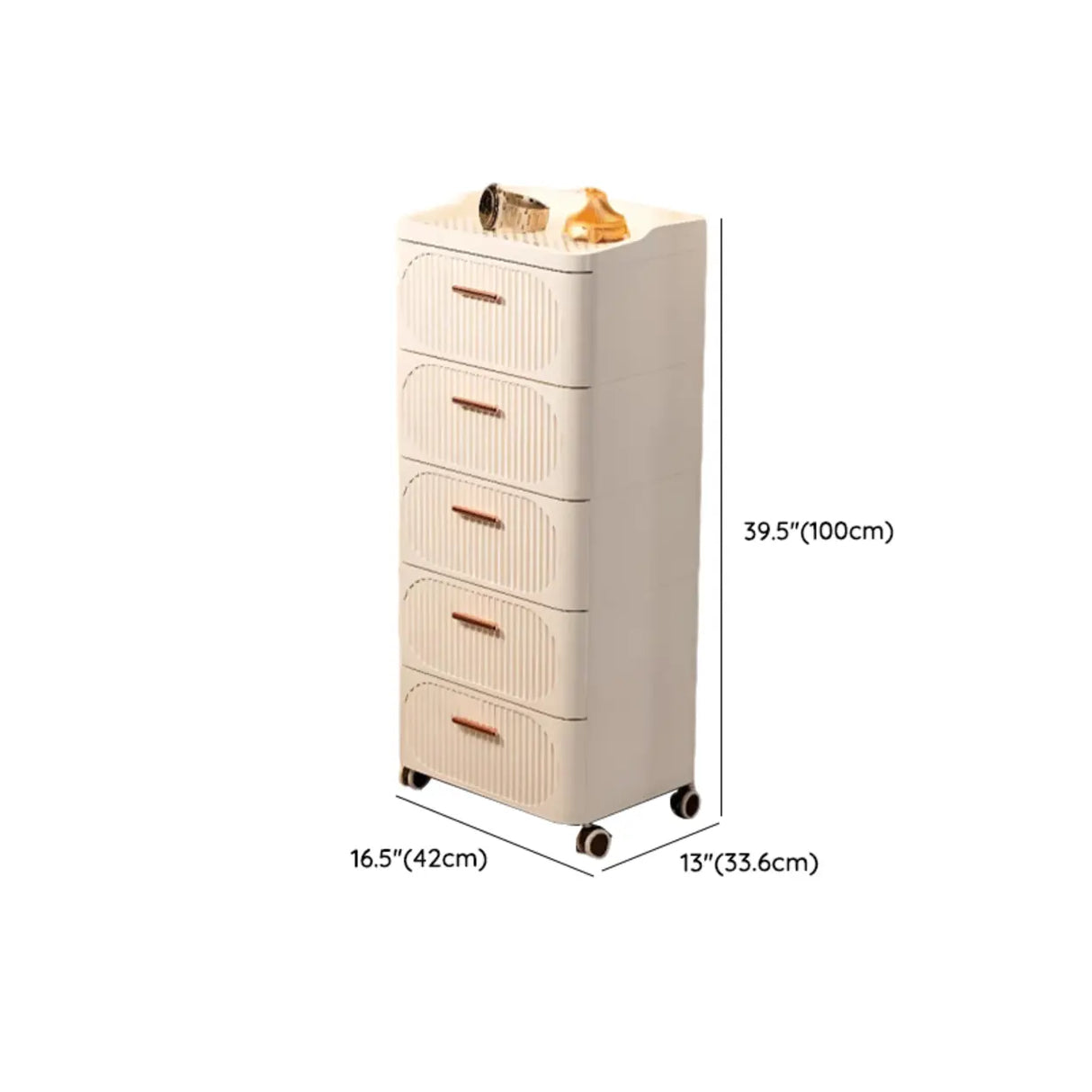 White Tip Resistant Drawers Storage Narrow Nightstand Image - 18
