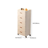 White Tip Resistant Drawers Storage Narrow Nightstand Image - 18